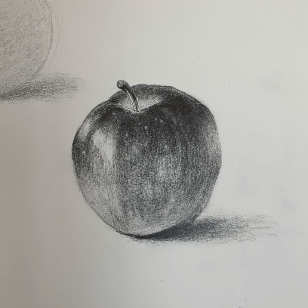 りんごの鉛筆画